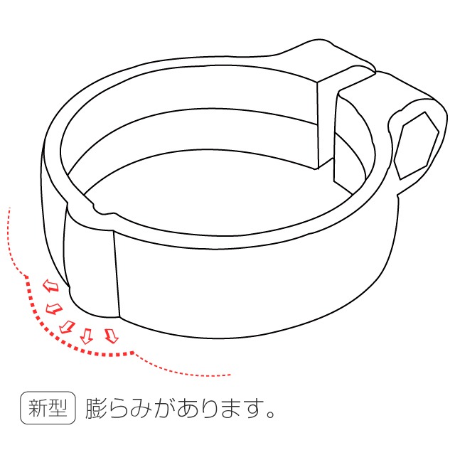 支柱中間ジョイントの補強リング形状